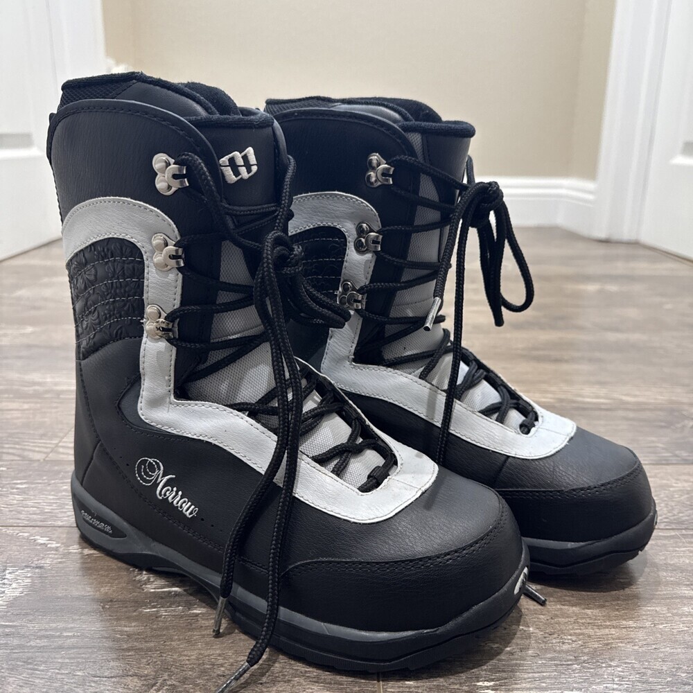 Morrow Snowboard Boots Black Gray Lace-up Women’s Size 9